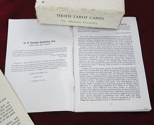 Aleister Crowley – Thoth Tarot Cards - White Box A, early 1980s