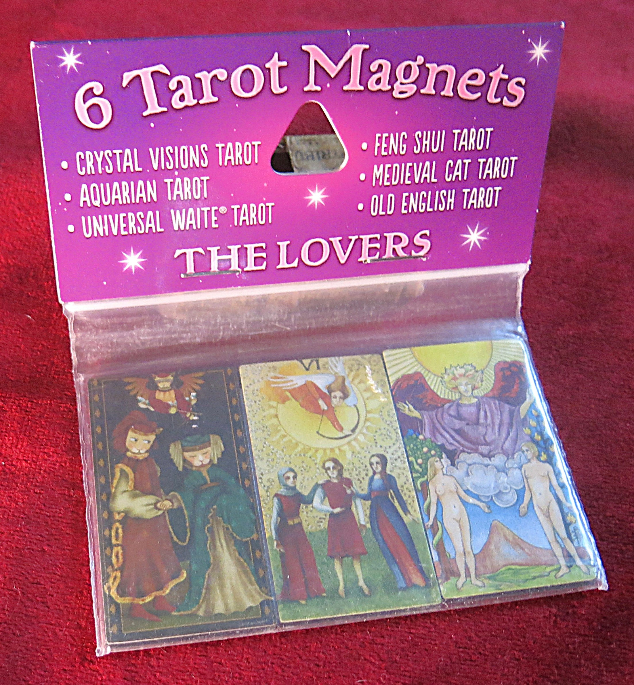 Vintage Tarot Magnet Set – “The Lovers” Card – 6 Deck Designs – U.S. Games Systems – New & Sealed