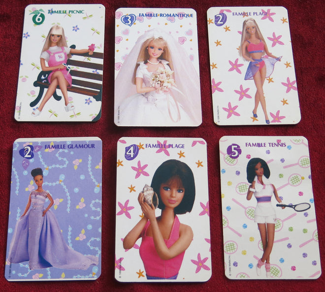 Barbie 1998 doll Vintage Card game