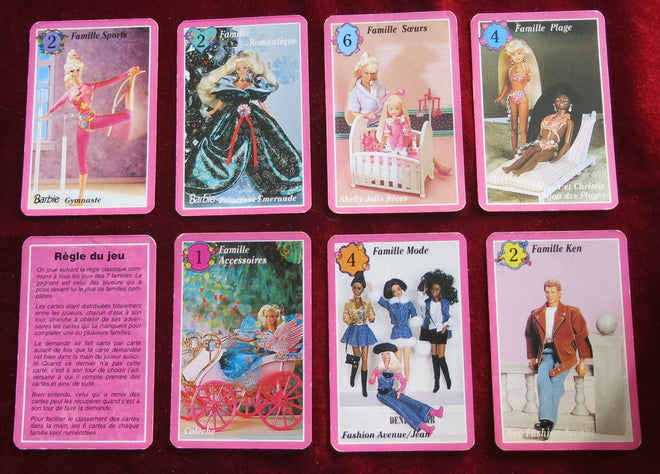 Barbie Vintage Card Game of 7 Families - 1990