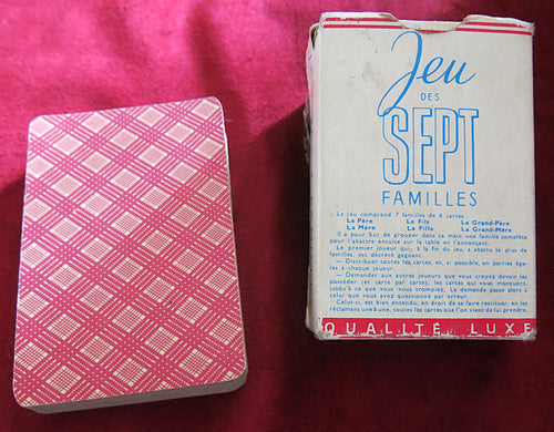 Vintage 1940 card game: 7 "ethnic" families - VERY RARE