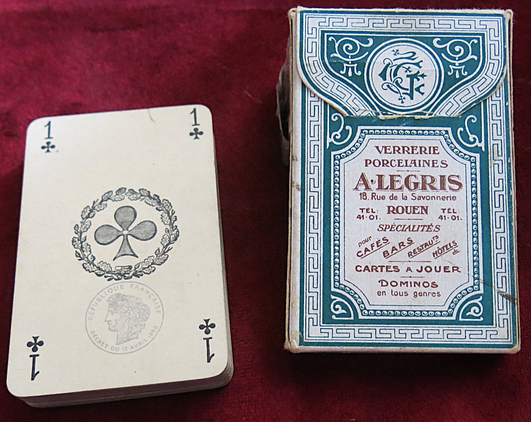 Anciennes Cartes à Jouer B.P. Grimaud n° 90 Poker Piquet 
