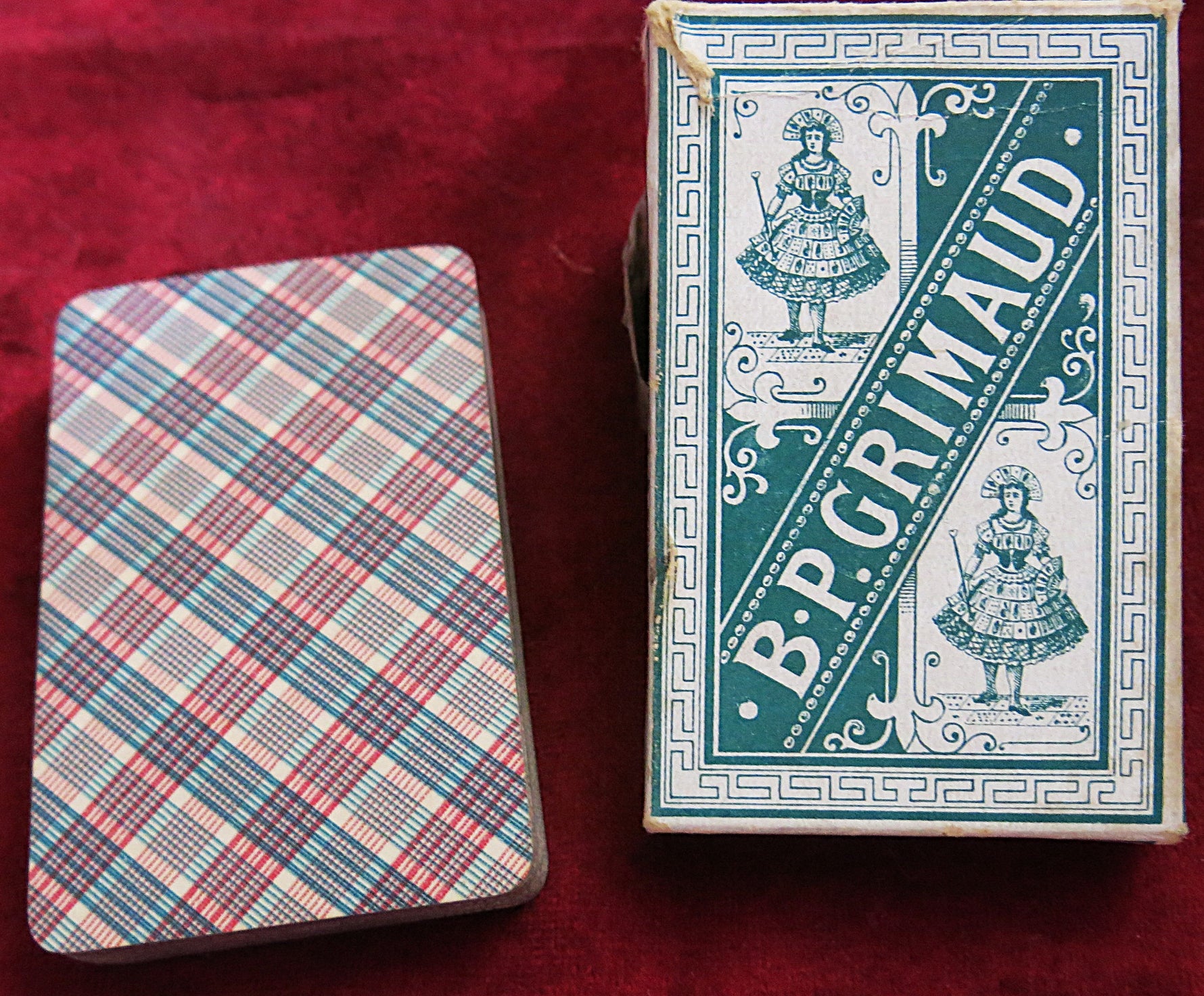 Anciennes Cartes à Jouer B.P. Grimaud n° 90 Poker Piquet 