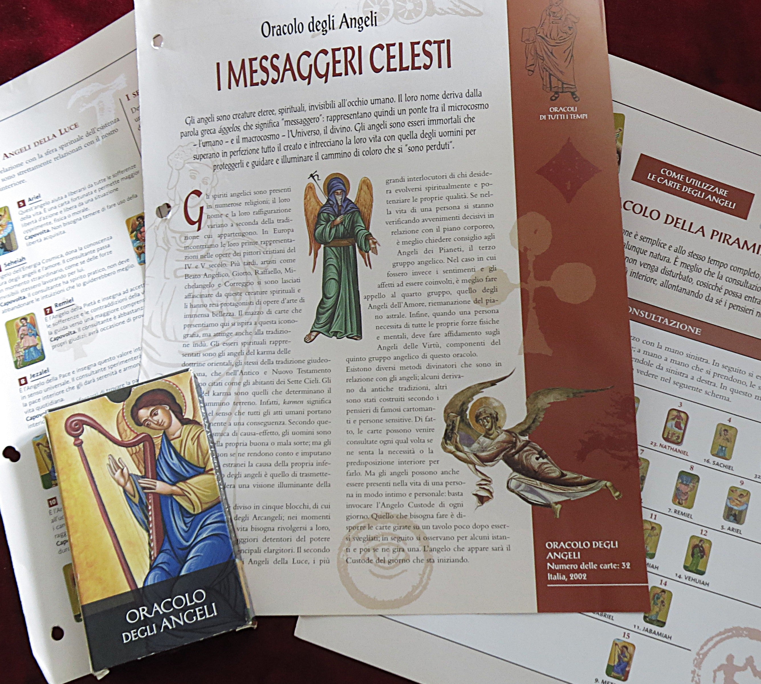Vintage Oracle of the Angels + Instructions – Christian Oracle Deck(2003, Lo Scarabeo) – Rare Out of Print