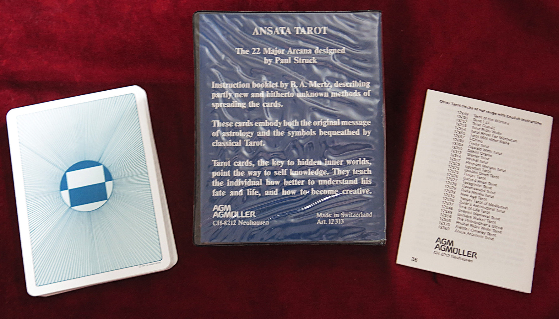 Jeu de Tarot Ansata (1985) – Rare Set de 22 Cartes de Tarot – Collectionneur Occulte