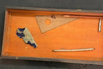 Boîte d'aquarelle ancienne en bois – Fin XIXe/début XXe siècle