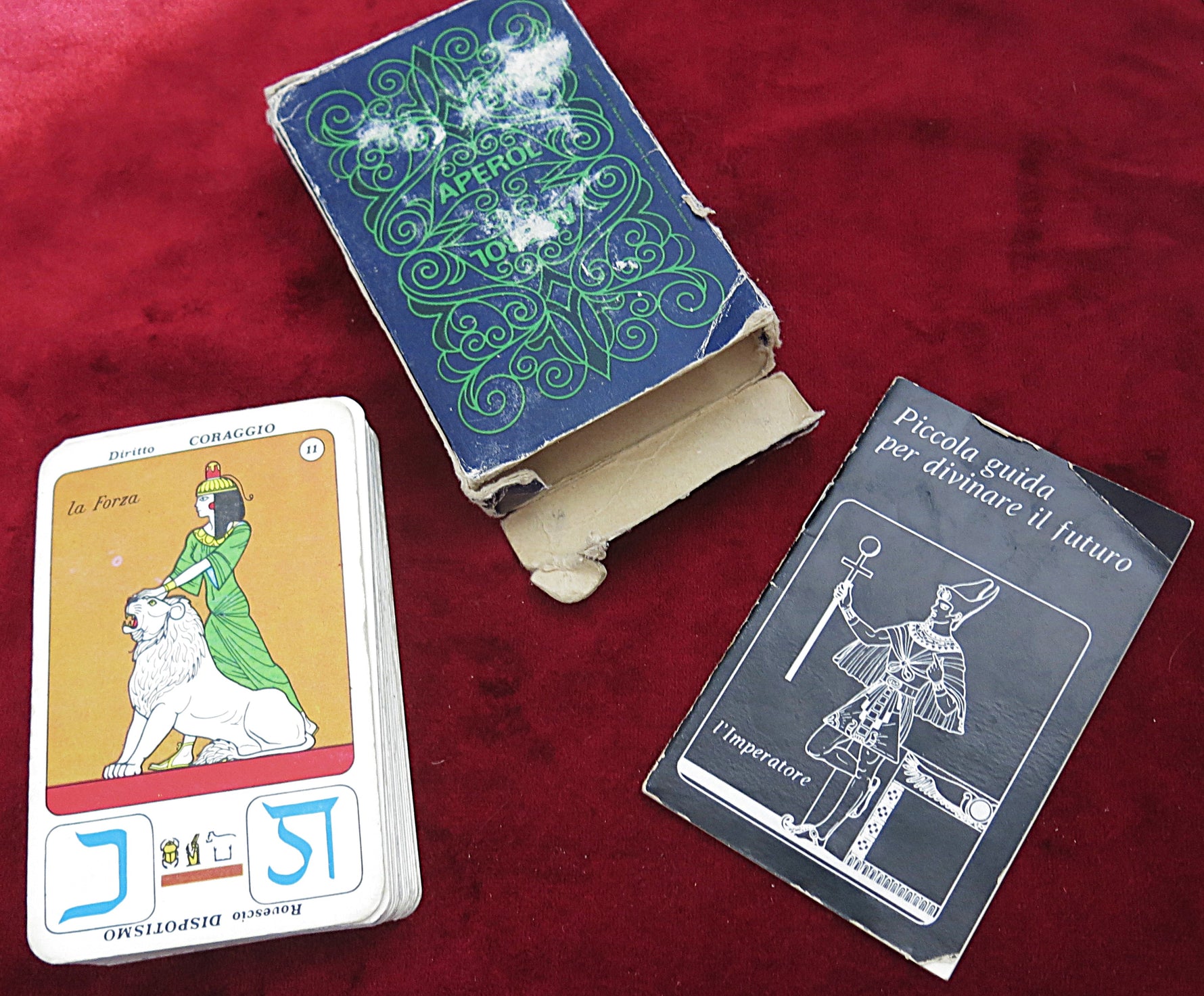 Egyptian Oracle Tarot – Aperol Promotional Deck (1973, Italy) – Rare Collectible