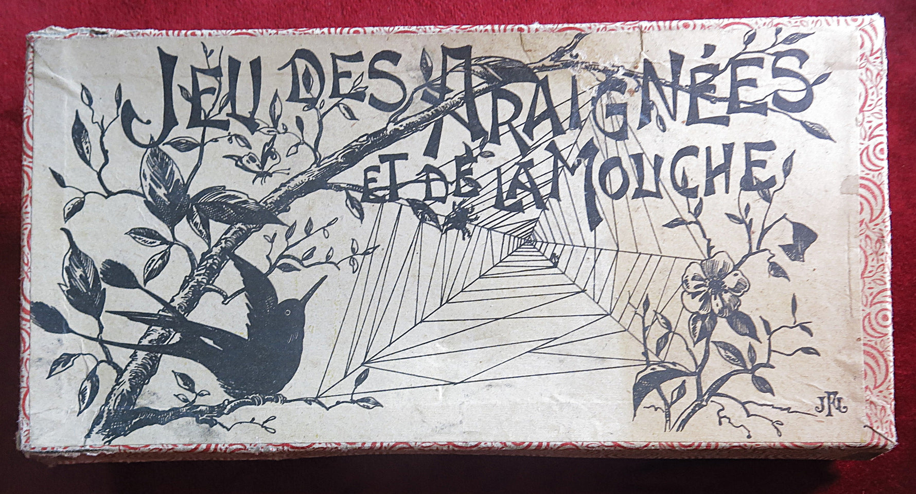 Jeu de l’Araignée – Antique Spider Web Strategy Game (c.1900)