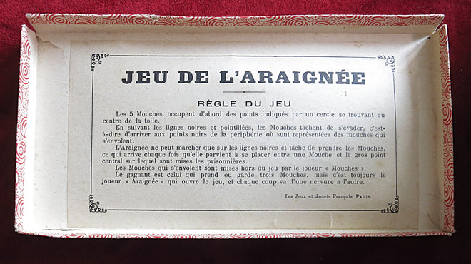 Jeu de l'Araignée – Jeu de stratégie en toile d'araignée antique (vers 1900)