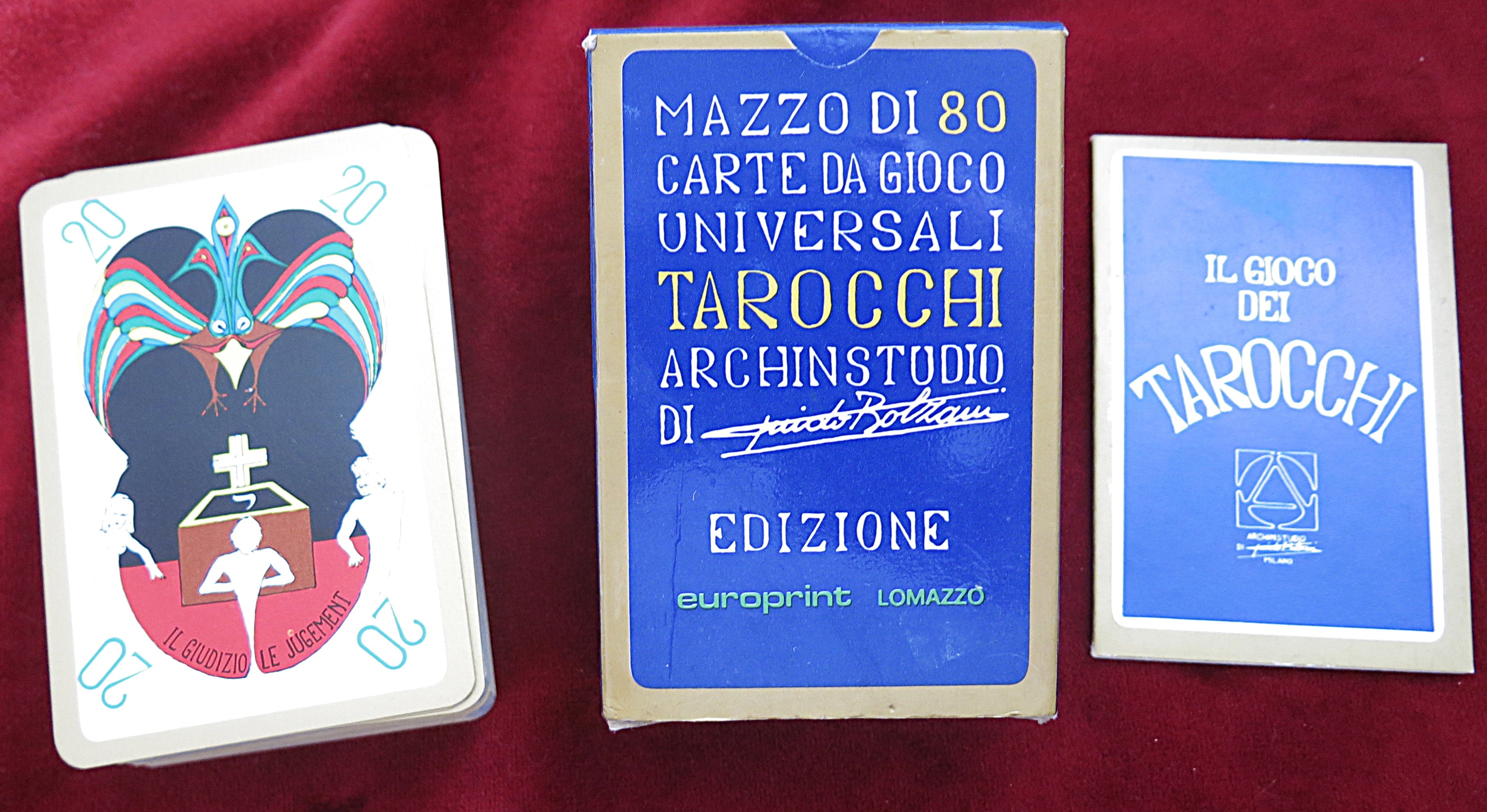 Tarocchi Archinstudio (1976) – Guido Bolzani Rare Italian Tarot Deck – Marseille System