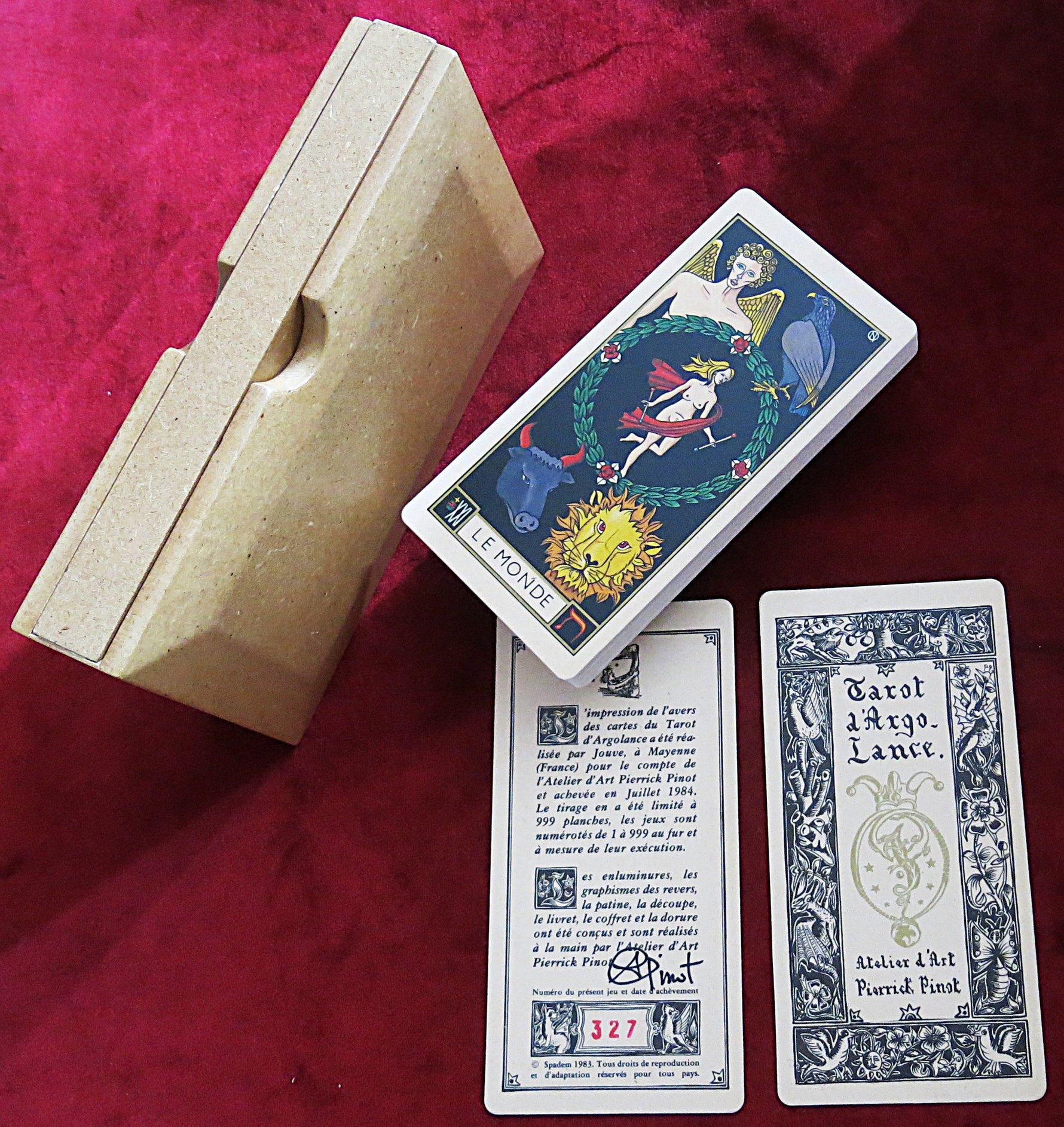 Vintage Le Tarot d'Argolance – Pierrick Pinot Limited Edition No. 327/999 (1984) Wooden Box Complete