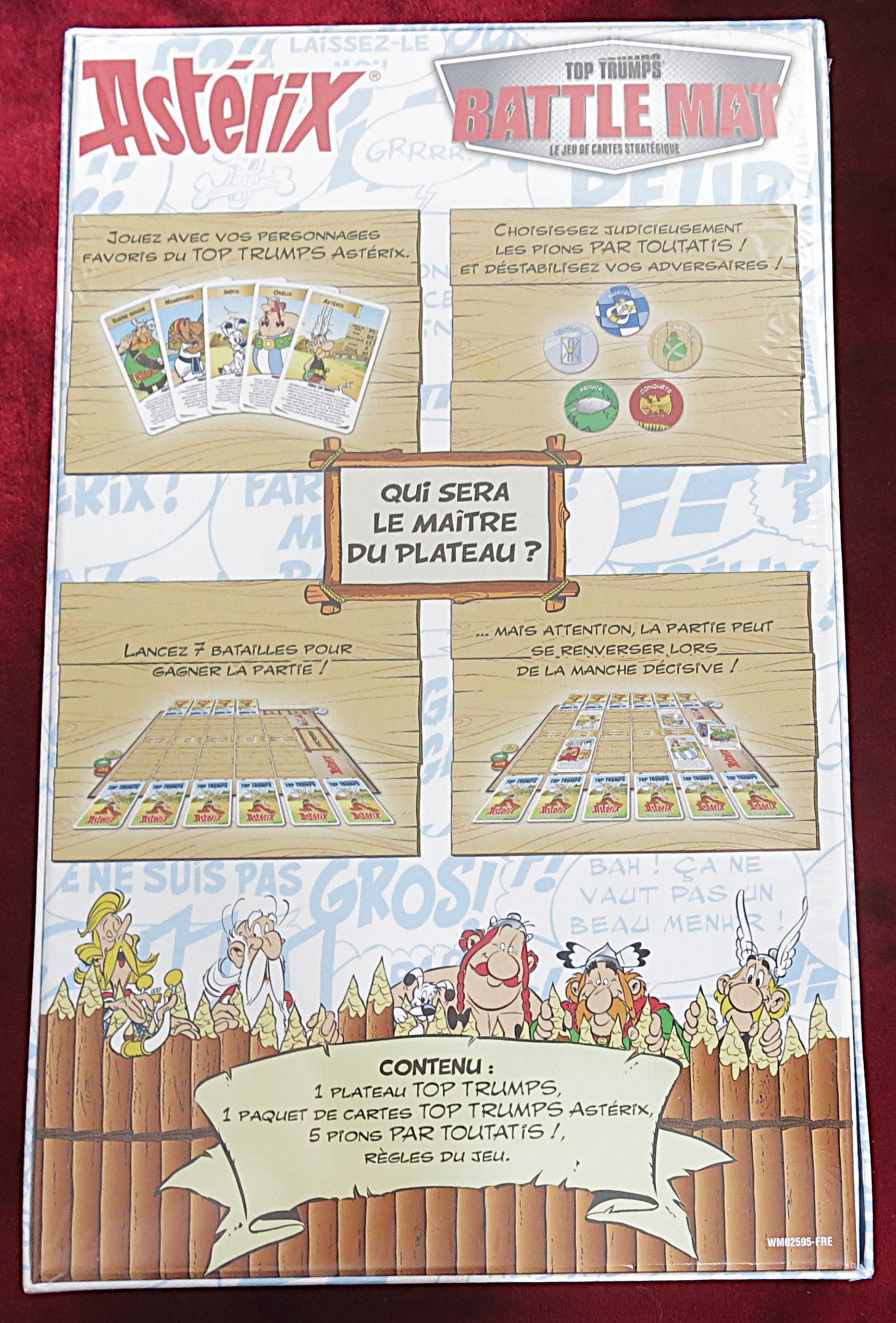 Astérix Top Trumps Tapis de Bataille Scellé Jeu de Société de Stratégie en Français
