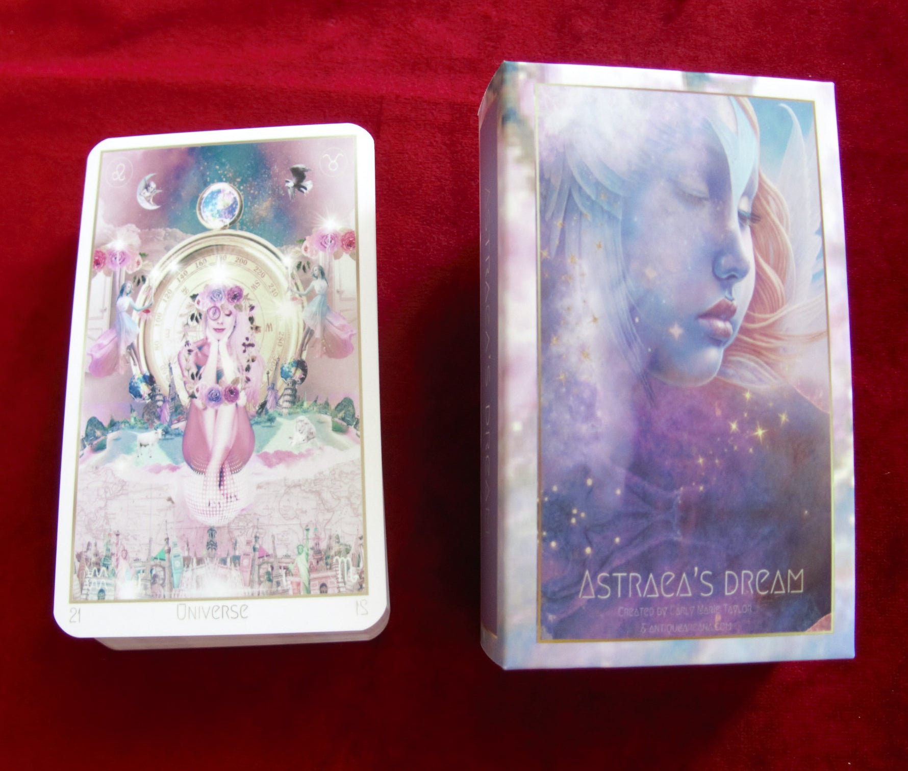 Jeu de tarot du Rêve d'Astraea - Édition limitée - Illustration éthérée - Cartes des Royaumes Astraux