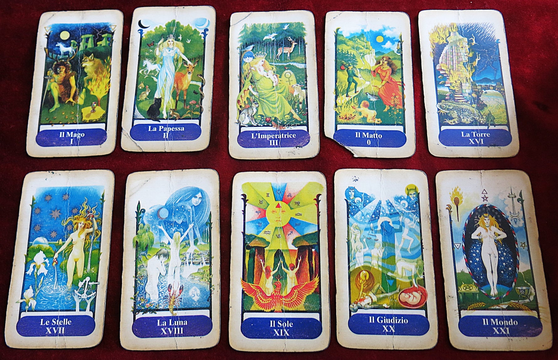 Rare Astrella Tarot Cards (1990s) | I Tarocchi dell'Amore | Tarot of the Old Path | Complete 22 Major Arcana