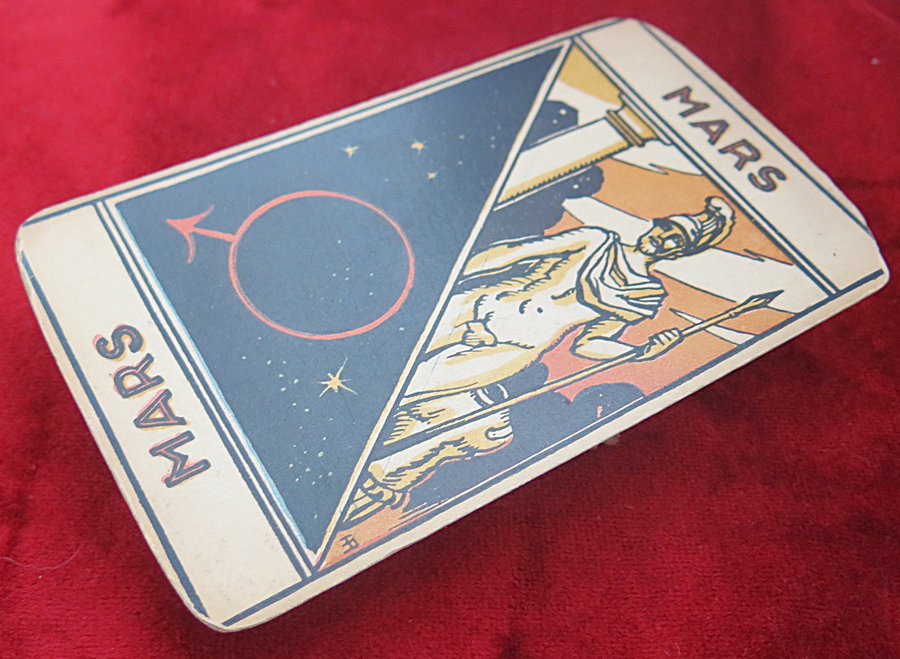 Carte de tarot astrologique de 1924 – MARS par Georges Muchery | Grimaud (Carte seule)