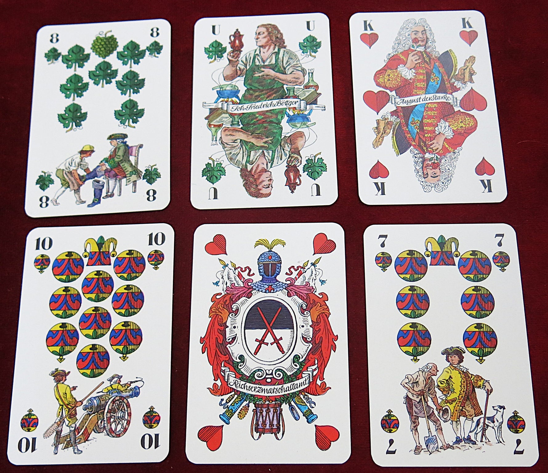 Augustus the Strong Playing Cards –  1985 Günter Schmitz Historical Cards