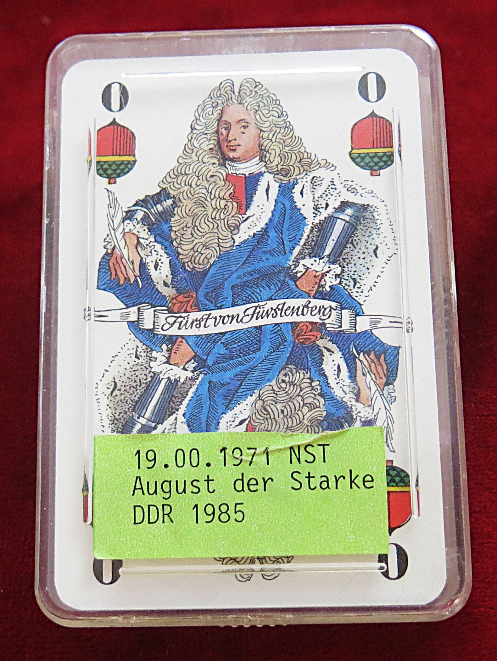 Augustus the Strong Playing Cards –  1985 Günter Schmitz Historical Cards