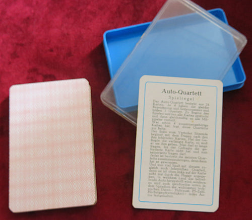 Auto-Quartett – Vintage 24-Card Car Quartet Game – 1950s–1960s Cars – Made in Germany