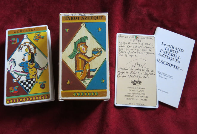 Aztec tarot deck 1986 - Aztec art oracle cards