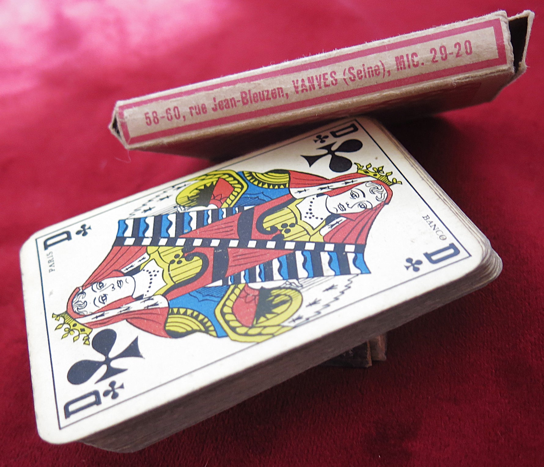 Rare jeu de cartes BANCO des années 1950 – Jeu de cartes français dans sa boîte d'origine
