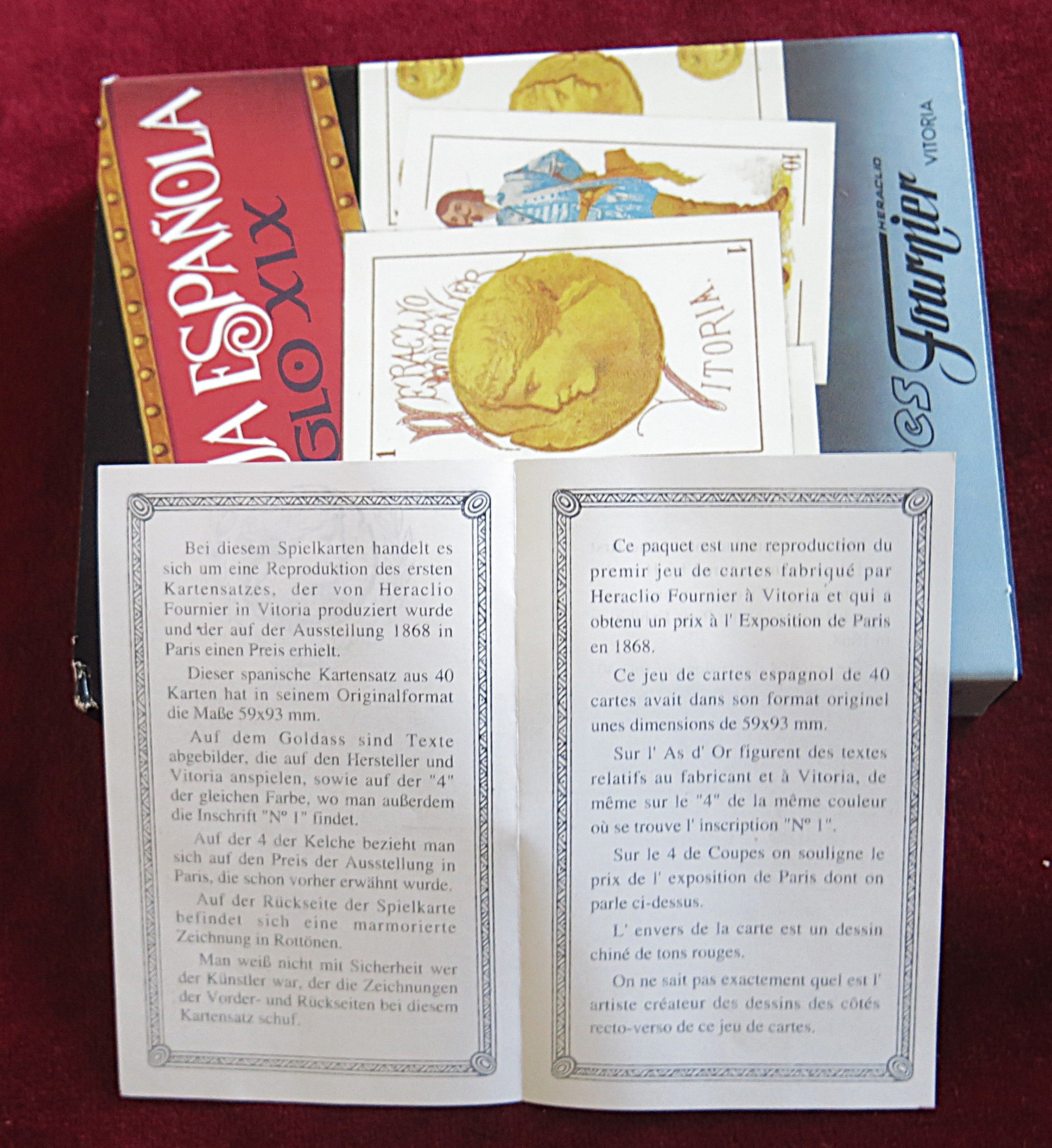 Baraja Española Siglo XIX – Reproduction of the First Deck by Heraclio Fournier (1868) – ca. 1980s–1990s