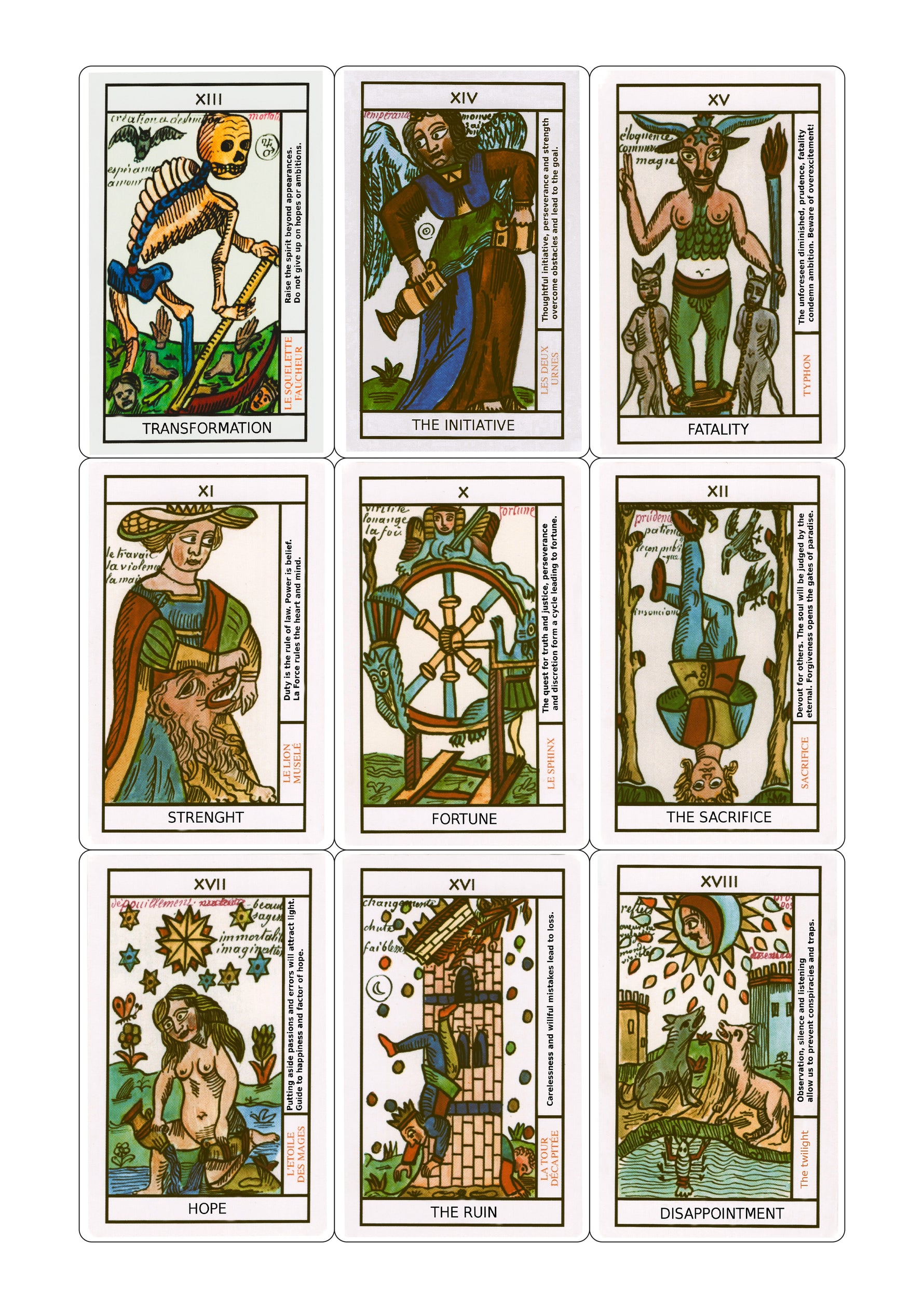 Tarot of Belline - 22 major arcana - File Download - PRINTABLE