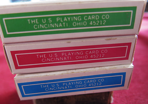 Jeu de 3 jeux de cartes miniatures Vintage Bicycle Rider Back – (série 404, années 1990)