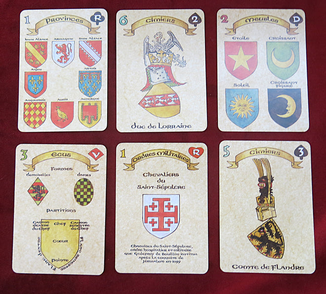 Family Coat of Arms Rules 1994 deck of cards - Vintage French card game