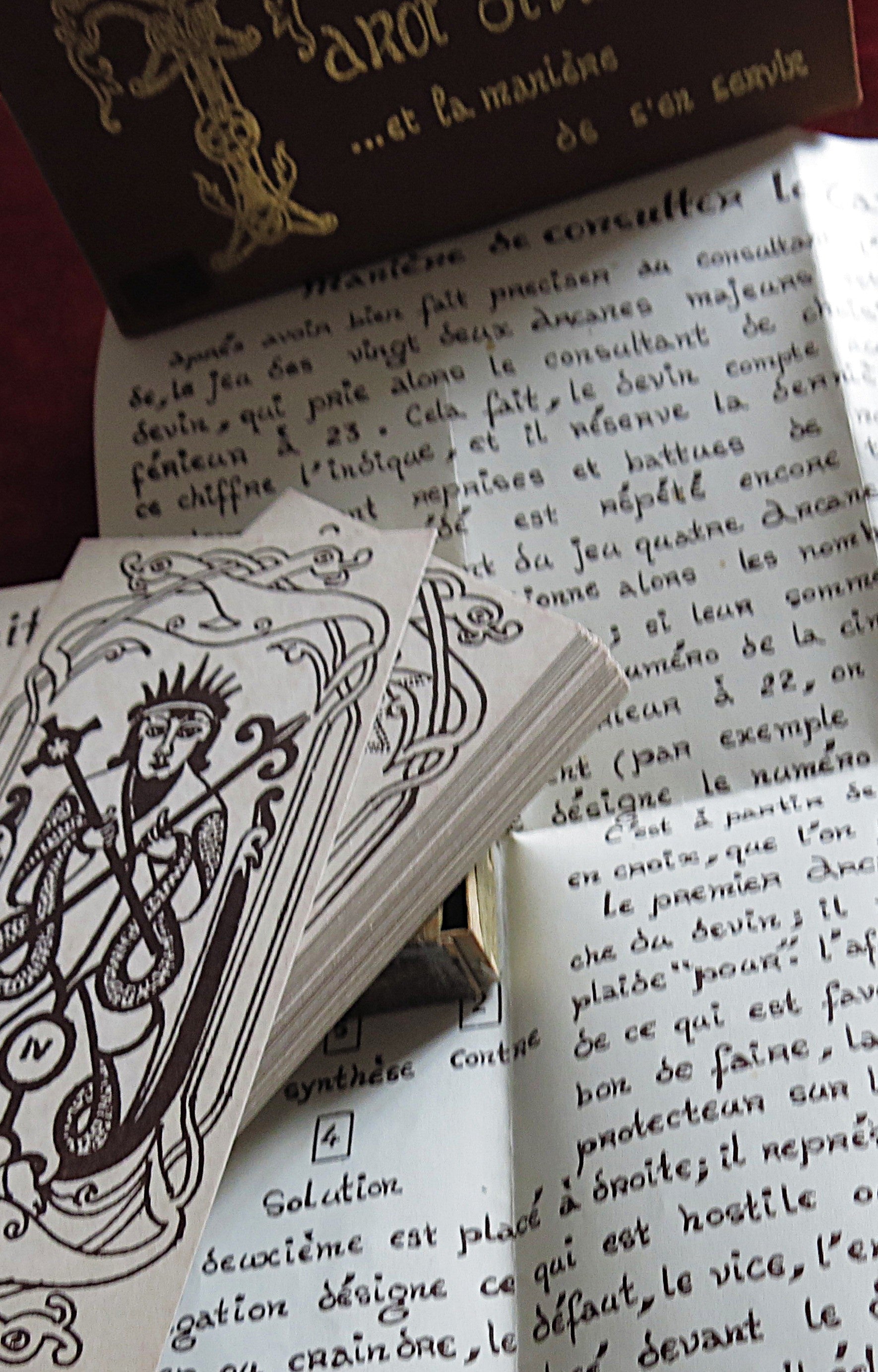 Obscure Tarot “Bleunven” Hand-Drawn Major Arcana – Private Occult Deck c. 1950s