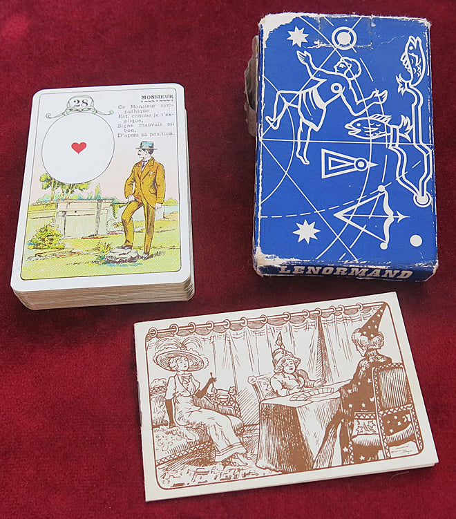 Cartes Lenormand Astra bleues - Années 70 - TRÈS RARE