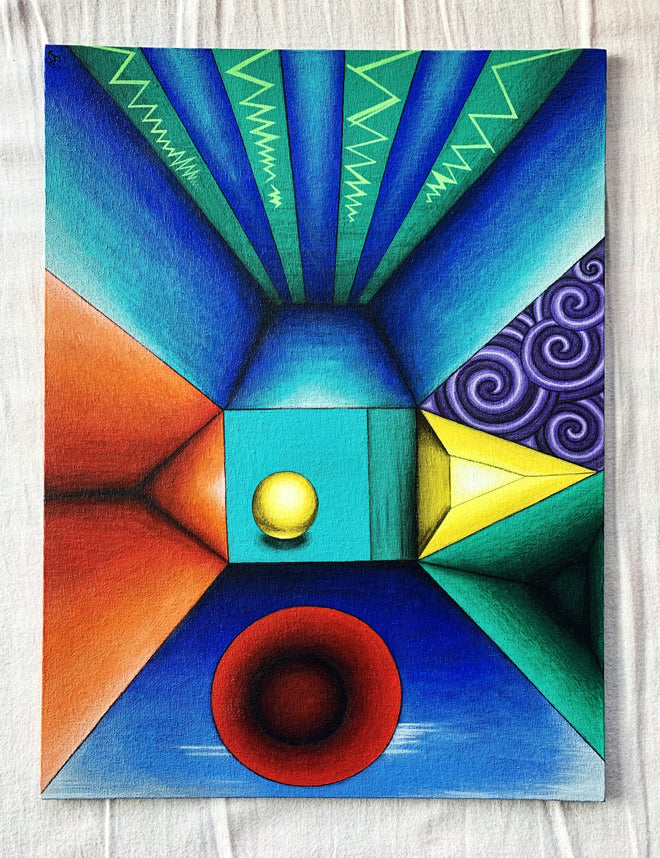 TASK by Bö - Acrylic painting on canvas: Original Art Work by Bö - Original Painting Art
