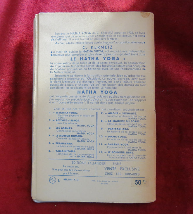 ASANAS - HATHA YOGA 1946 rare book