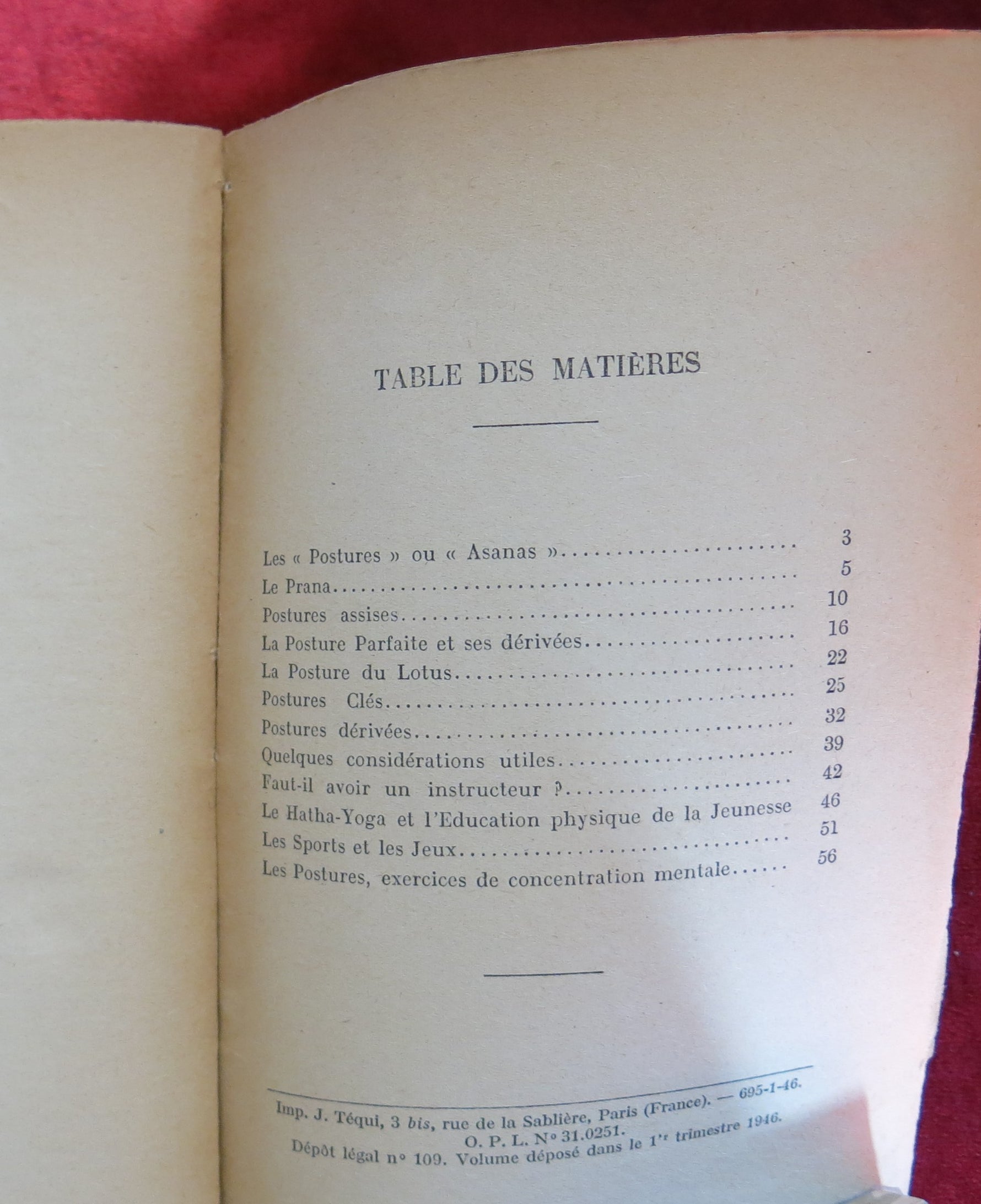 ASANAS - HATHA YOGA 1946 rare book