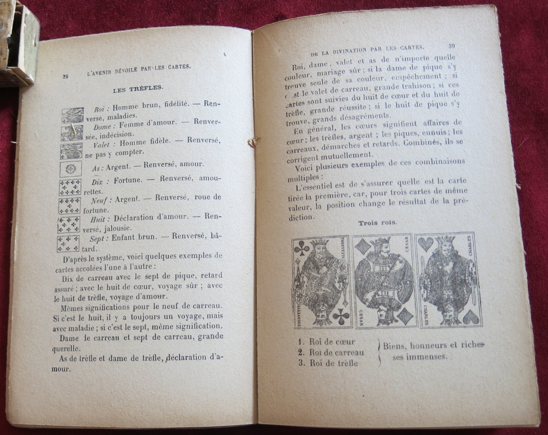 L'Avenir Dévoilé par les Cartes – Rare livre de cartomancie française (c.1881)
