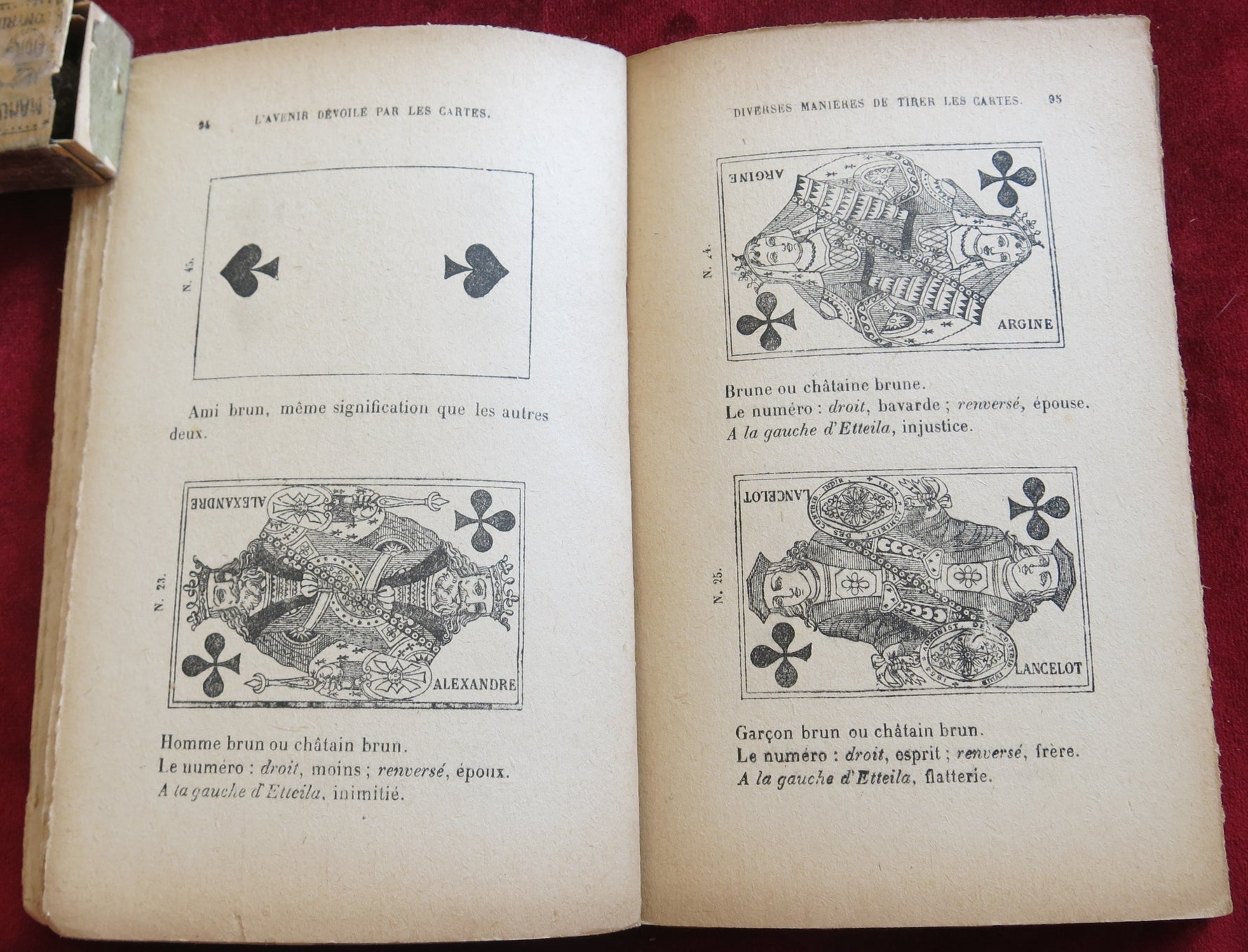 L'Avenir Dévoilé par les Cartes – Rare livre de cartomancie française (c.1881)