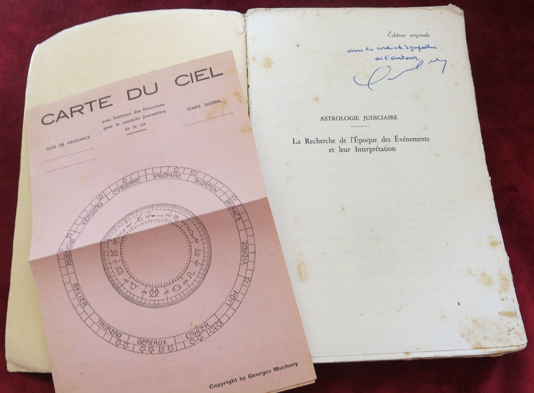 Deductive and Experimental Astrology – Georges Muchery – 1958 Signed Edition