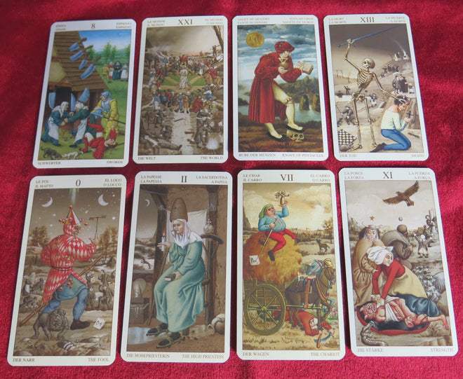 Le Tarot de Bruegel - Peintures de la vie paysanne Cartes - TRÈS RARE