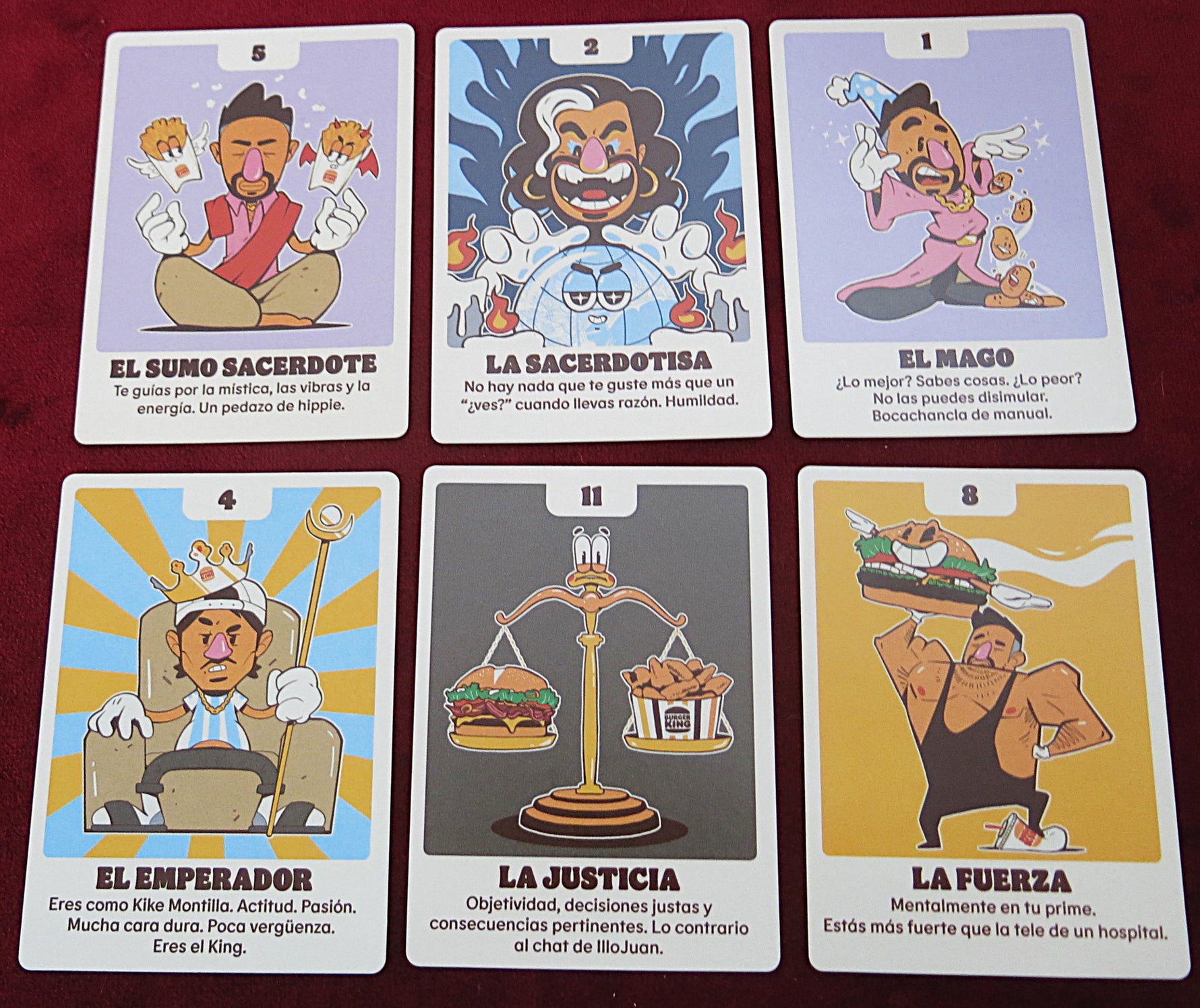 Burger King Tarot – “El Brujo Juan” Parody Deck - 22 cards
