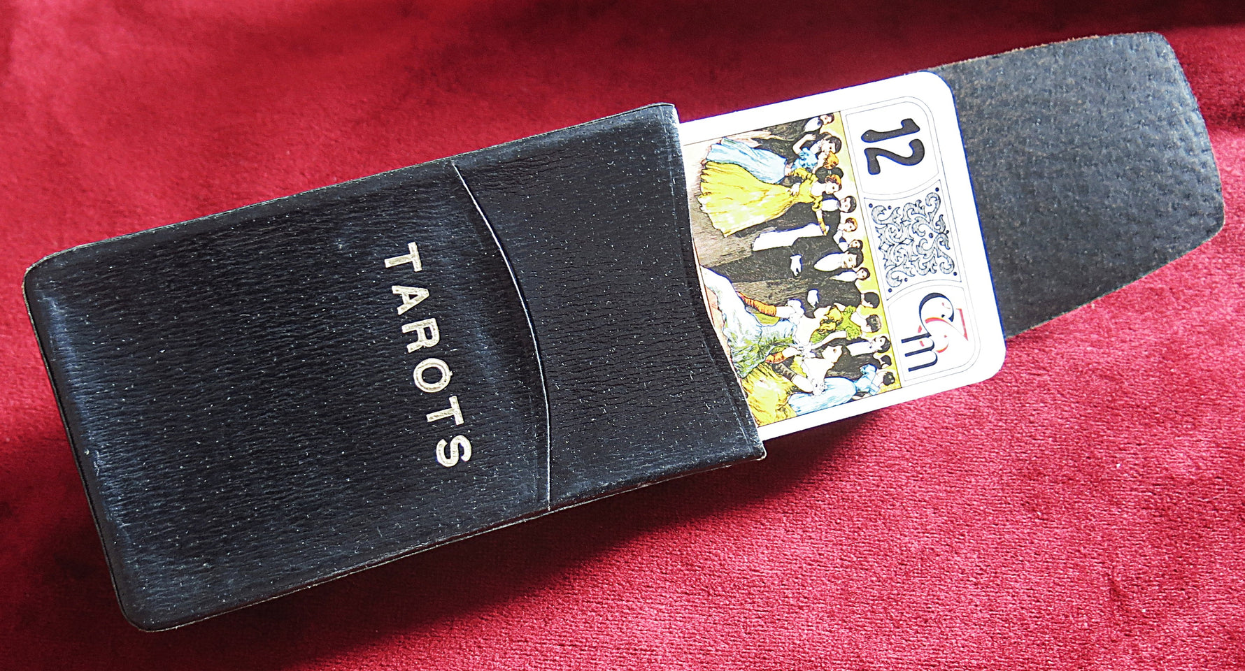 CM Double Scene with Leatherette Case  80s - Vintage French Tarot Playing Card Deck