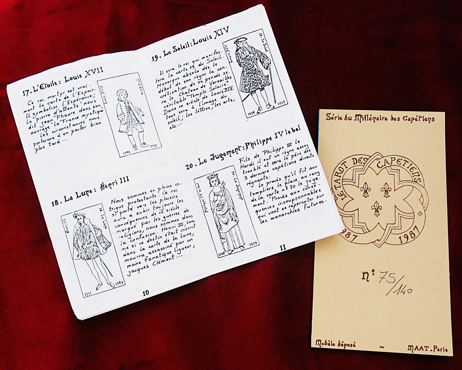Le Tarot des Capétiens (1987) – Limited Numbered Edition 75/140 on Arches Paper