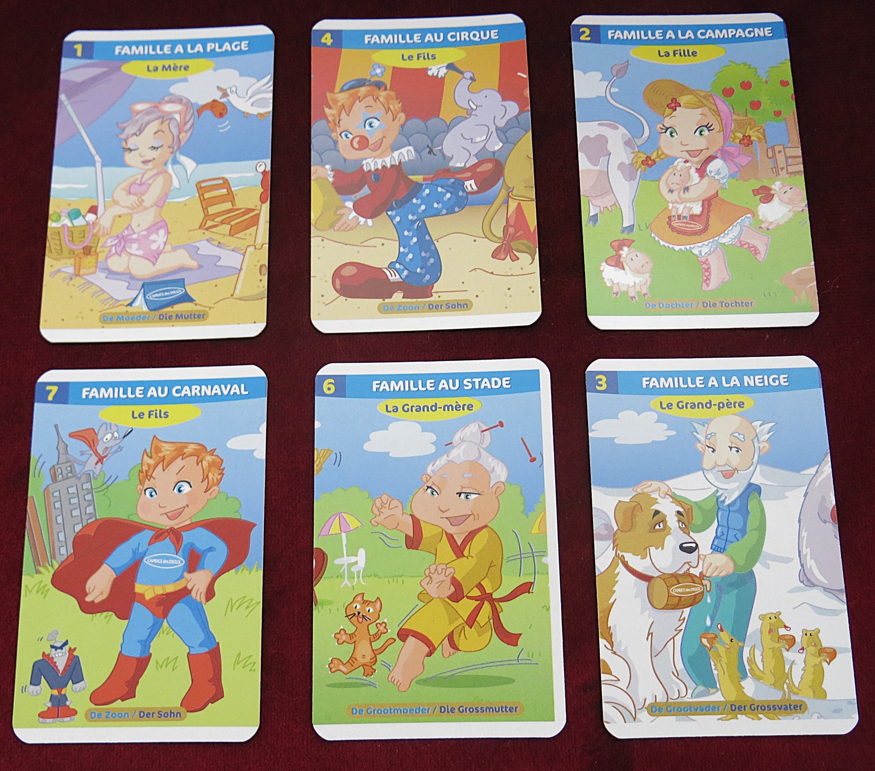 Jeu de cartes familial Caprice des Dieux – Deck promotionnel vintage