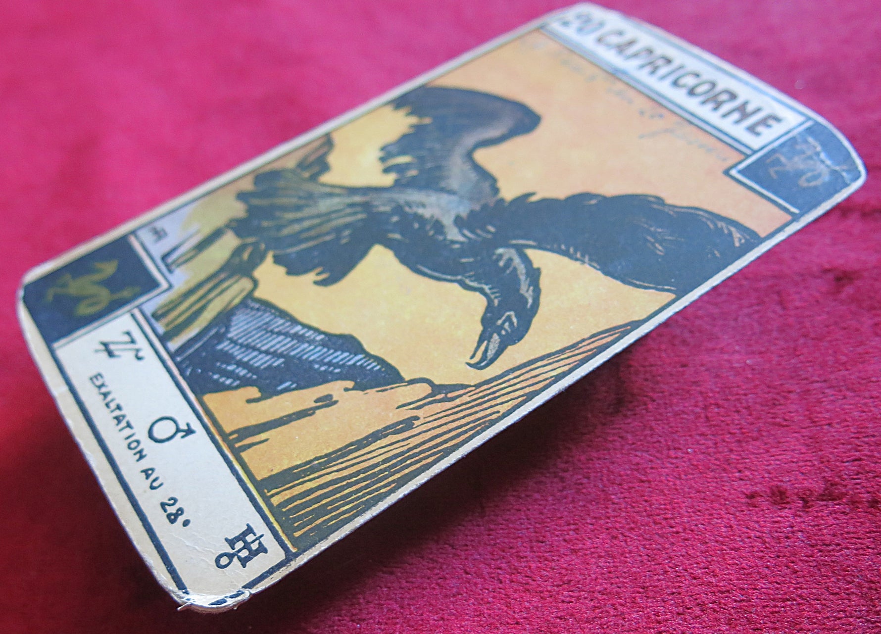 Carte Astrologique « Capricorne » – Georges Muchery 1924 - 1ère Édition CARTE UNIQUEMENT !