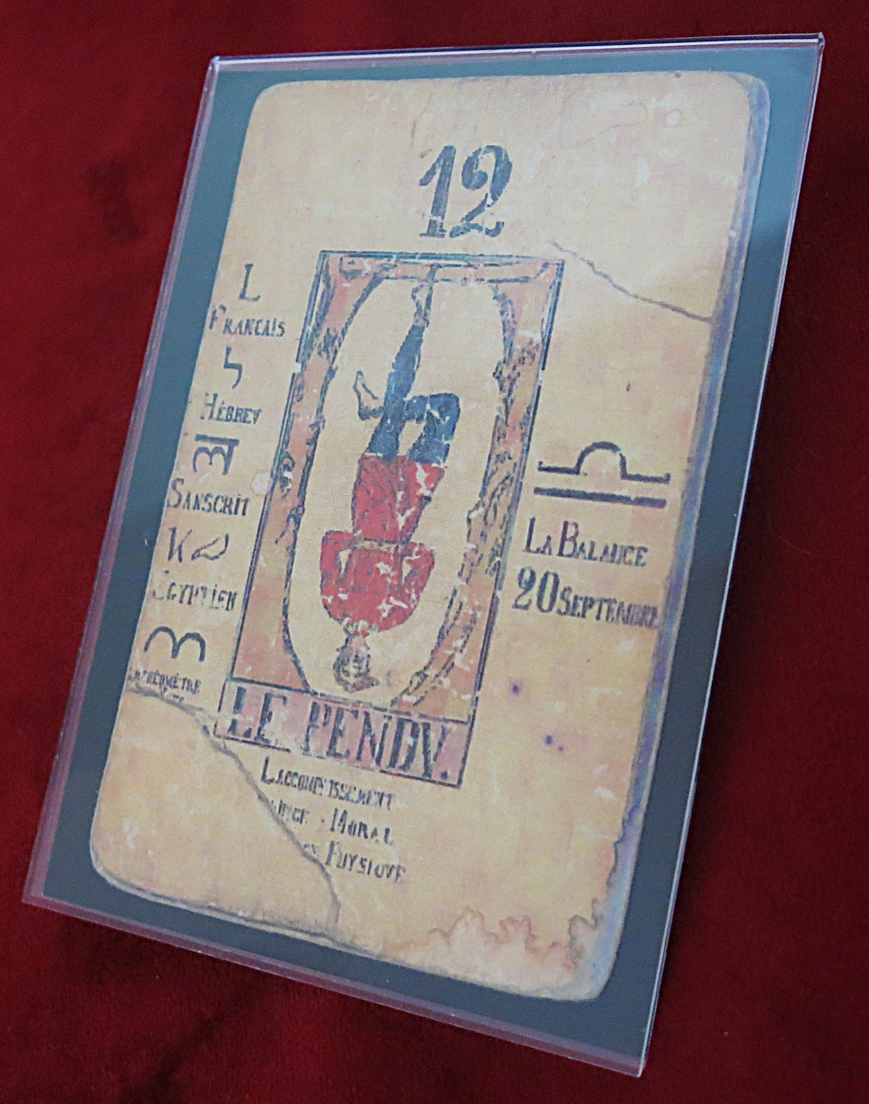 c. 1930 – Papus Tarot Study Card No. 12 – Le Pendu – Card Only - Papus & Saint-Yves Tradition