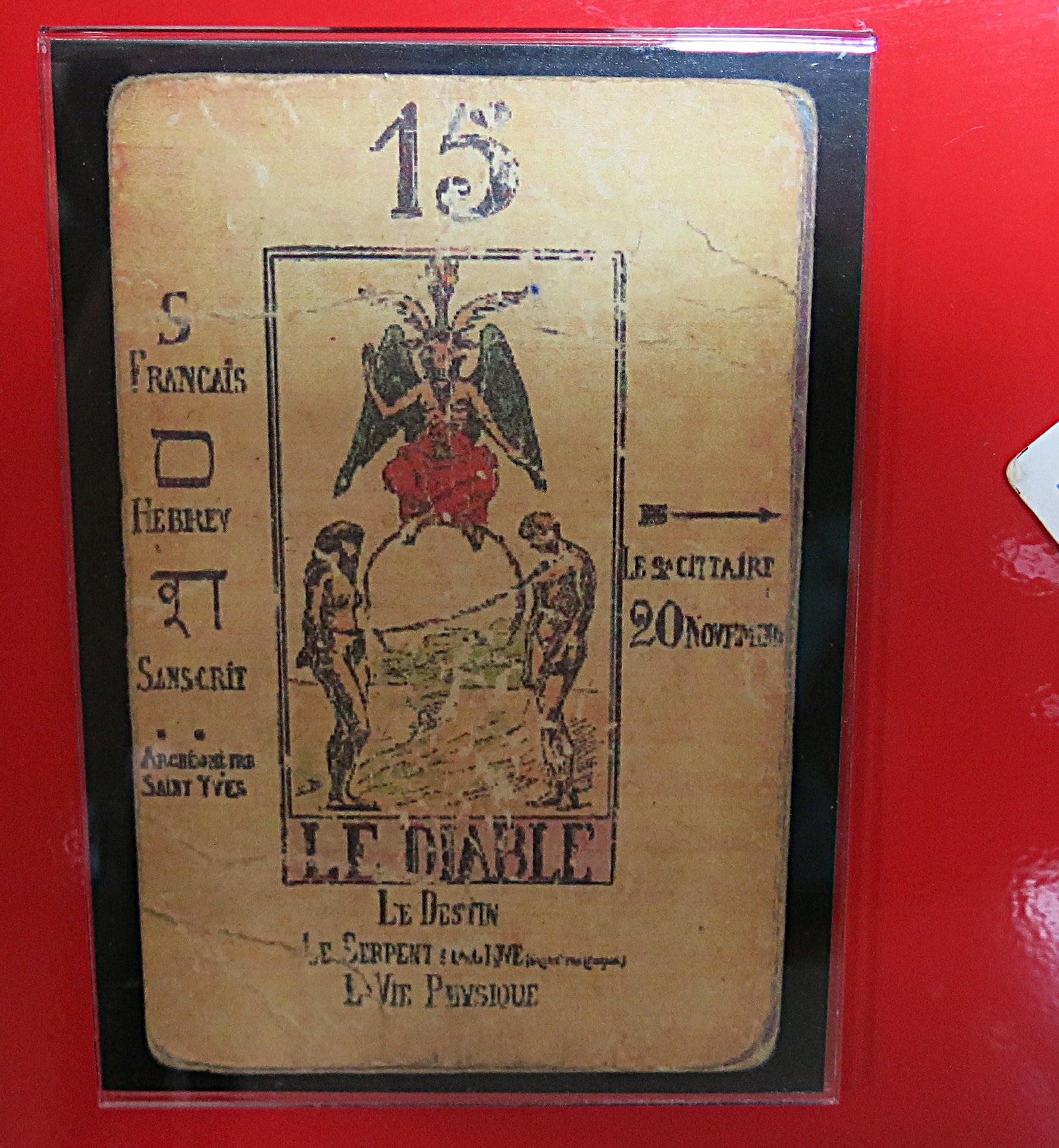 1930s Papus Tarot Card – Le Diable - Card No. 15 French Esoteric Study Supplement