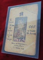 Papus Tarot Study c. 1930 Card No. 18 – La Lune – Card Only – Papus & Saint-Yves Tradition
