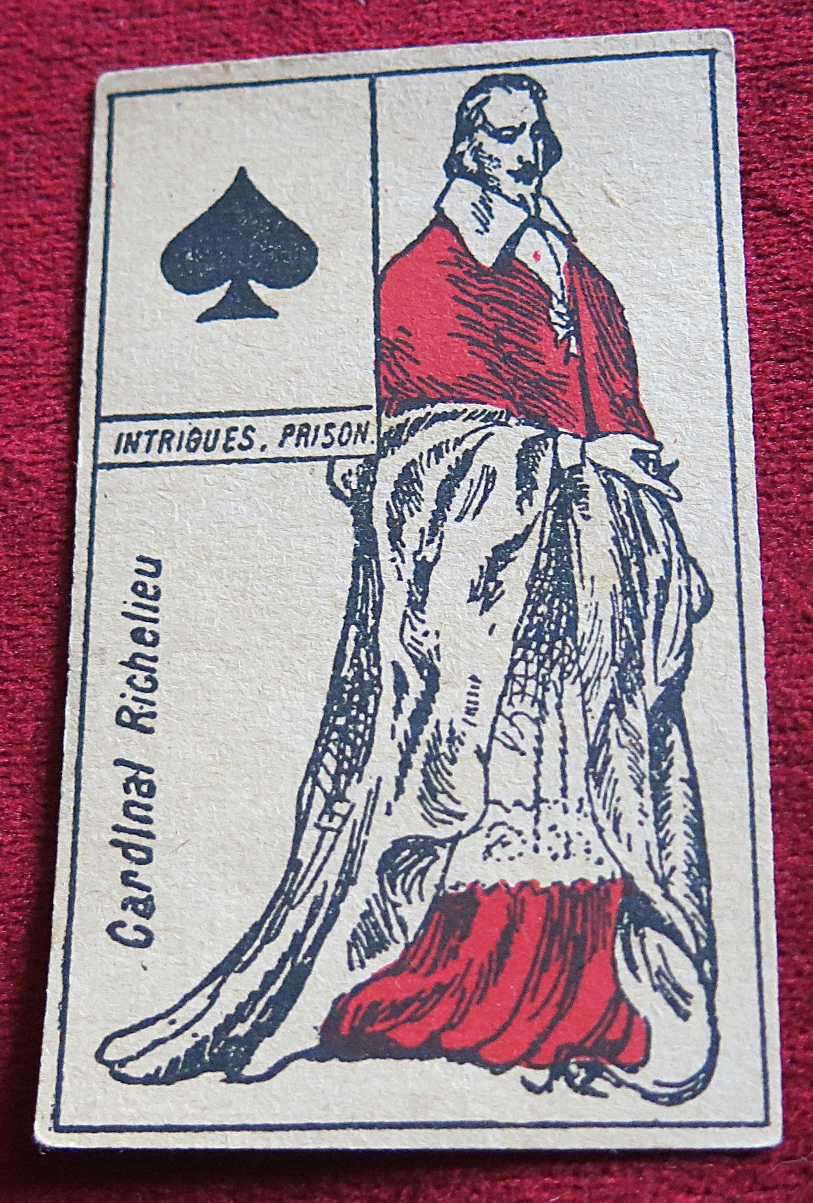 Cardinal Richelieu c.1895 Card Only – Rare French Fortune-Telling Card