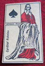 Cardinal Richelieu c.1895 Carte Seulement – Rare Carte Française de Cartomancie