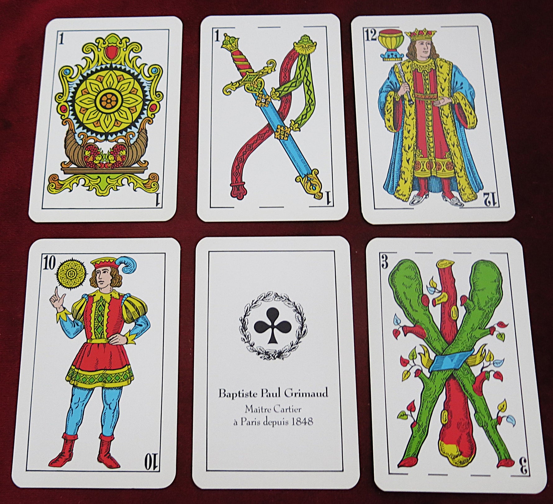 Cartas Españolas Grimaud 1993 – Fabriqué en France – Jeu complet de 50 cartes