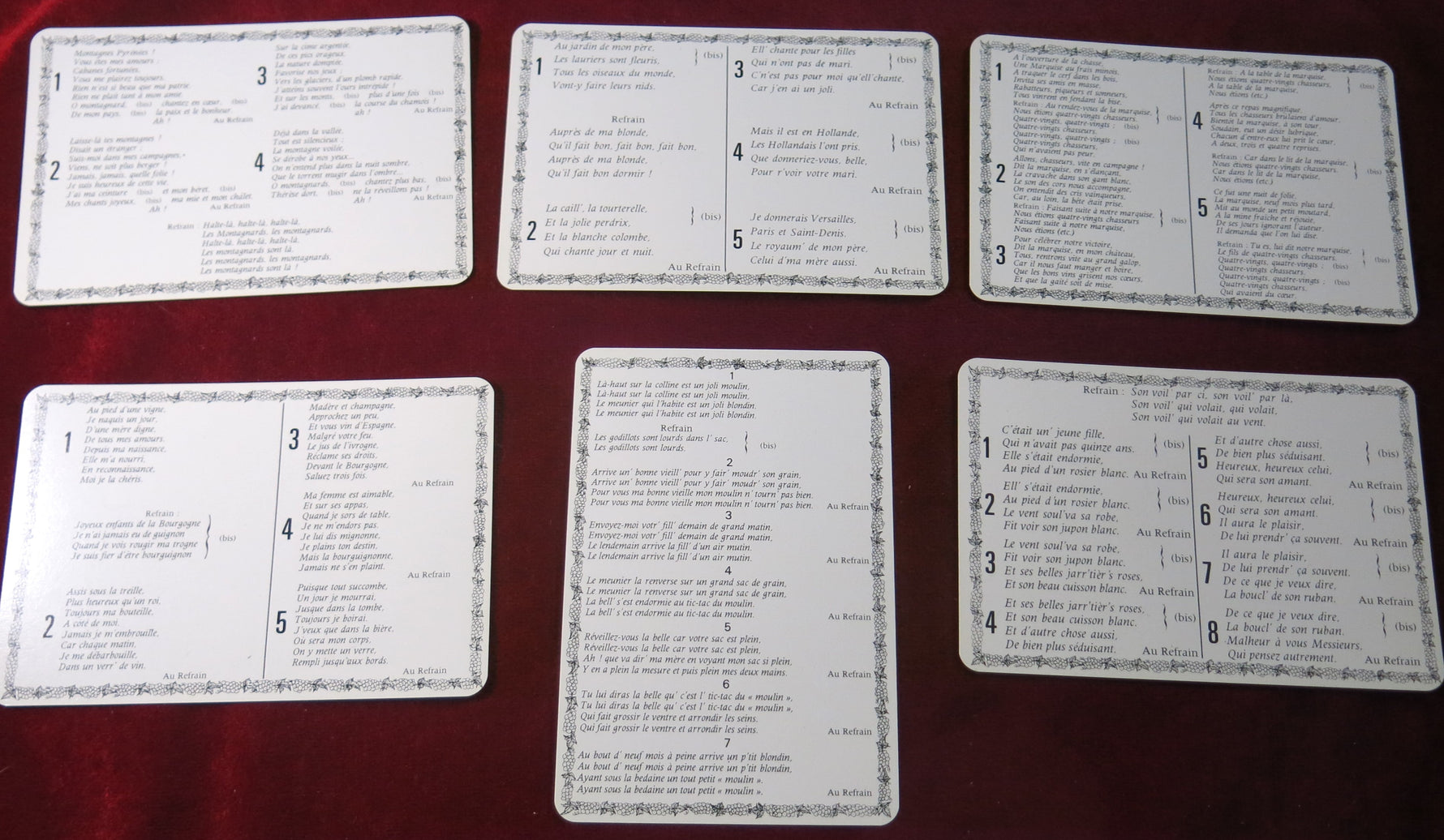 Drinking Songs Card Game 1970 – ADVERTISING DECK Carousel Wines