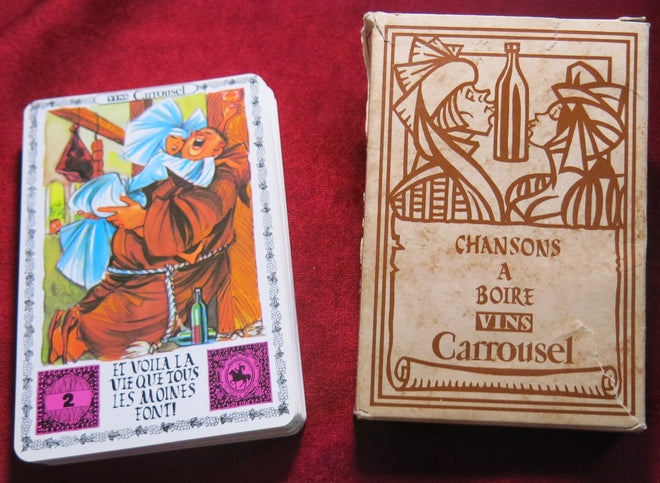Drinking Songs Card Game 1970 - Vintage "Chansons à Boire"– ADVERTISING DECK Carousel Wines